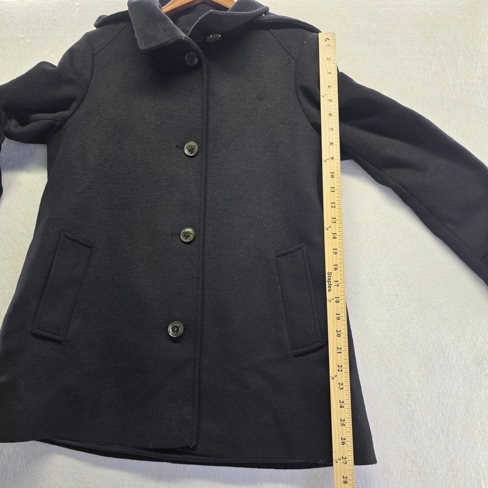 Lauren Ralph Lauren sz‎ 8 Aline Wool Blend Removable Hood Coat Regal Navy Blue - Picture 11 of 14